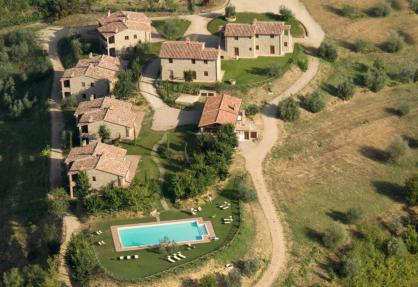 Agriturismo op loopafstand van een dorpje tussen Umbrië en Toscane