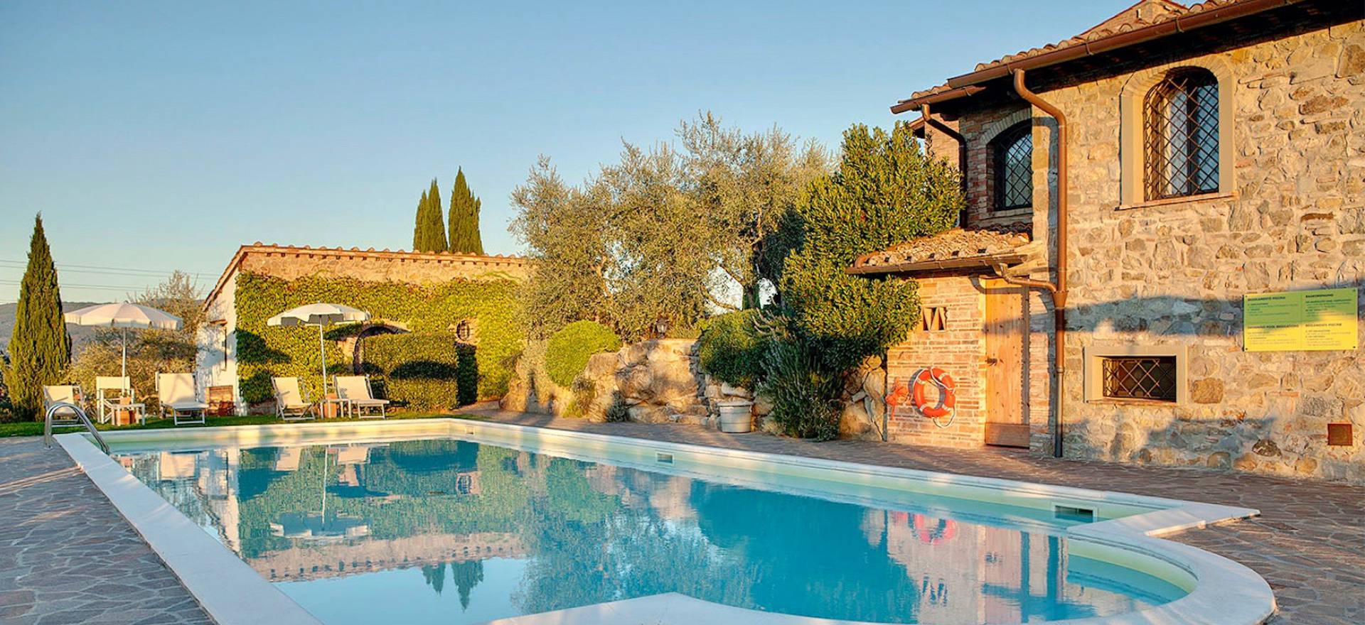 Agriturismo surrounded by vineyards near Florence, Tuscany
